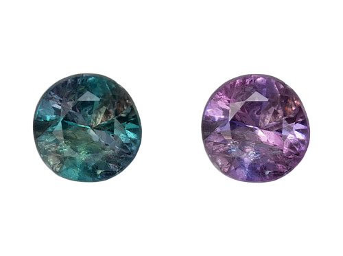 0.07 Carat Color Change Alexandrite Round Cut Gemstone, 2.4mm size | AfricaGems