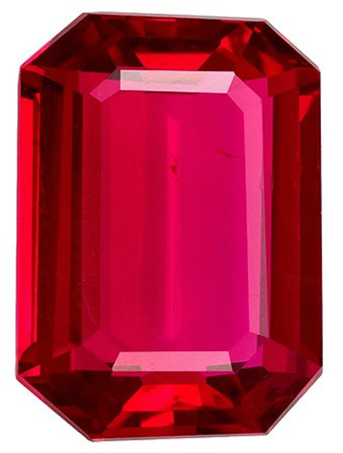 Beautiful Red Emerald Cut Ruby Gem - 1.34 carats - 7.7 x 5.5mm
