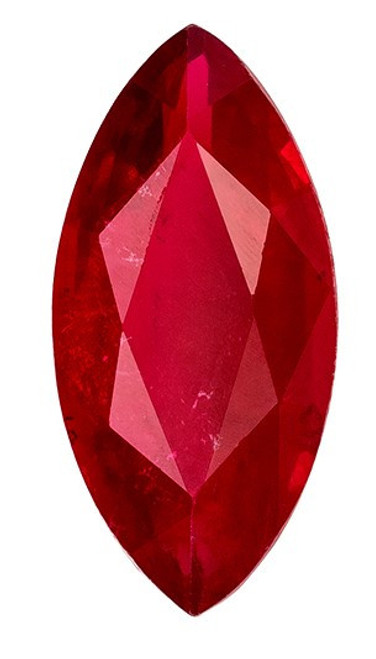 Loose Ruby Gemstone - Marquise Cut - 1.21 carats - 10 x 4.9mm