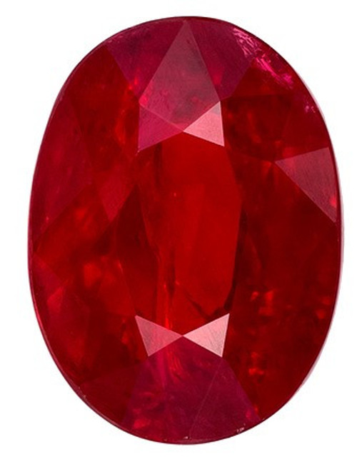Genuine Ruby Gem - Oval Cut - Very Fine Rich Red - 1.03 carats - 6.4 x 4.7mm