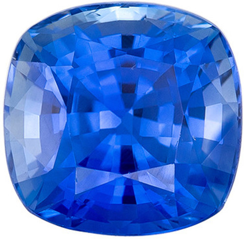 Top Quality Blue Sapphire - Cushion Cut - Gorgeous Medium Rich Blue - 1.24 carats - 5.9mm