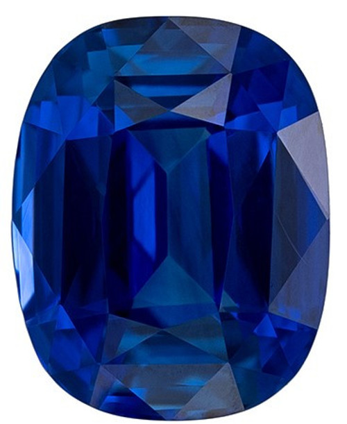 Blue Sapphire Gemstone - Cushion Shape - Excellent Rich Blue Color - 2.25 Carats - 8.1 x 6.4mm