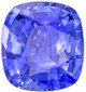 Genuine Sapphire - 3.06 carats - Medium Cornflower Blue - Cushion Cut - 8.8 x 8.1mm