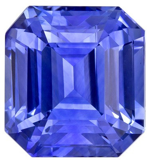 Genuine Blue Sapphire - Emerald Shape - 3.04 carats - 7.6 x 7.1mm - Impressive Gem