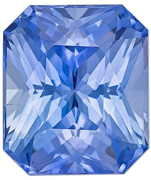 2.15 Carat Blue Sapphire - Radiant Shape - Excellent Cornflower Blue Color - 7.4 x 6.3mm