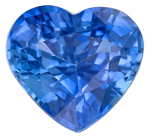 Blue Sapphire Gemstone - 1.19 carats - Heart Cut - 6.8 x 6.5mm - AfricaGems Certificate