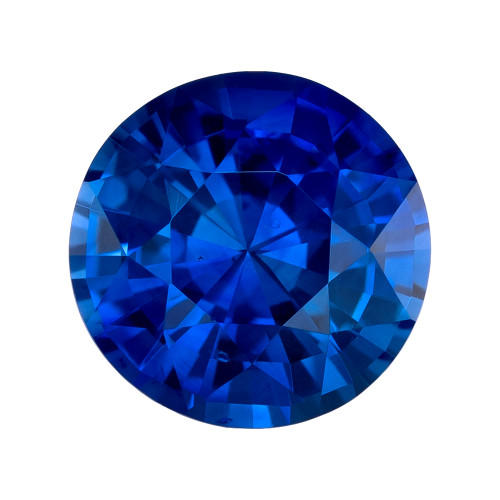 Vivid Royal Blue Sapphire - Round Cut - 1.10 carats - 6mm